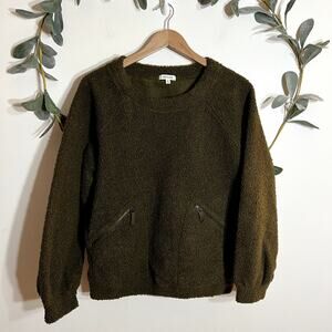 Max Studio Green Nubby Pullover LAST CALL
